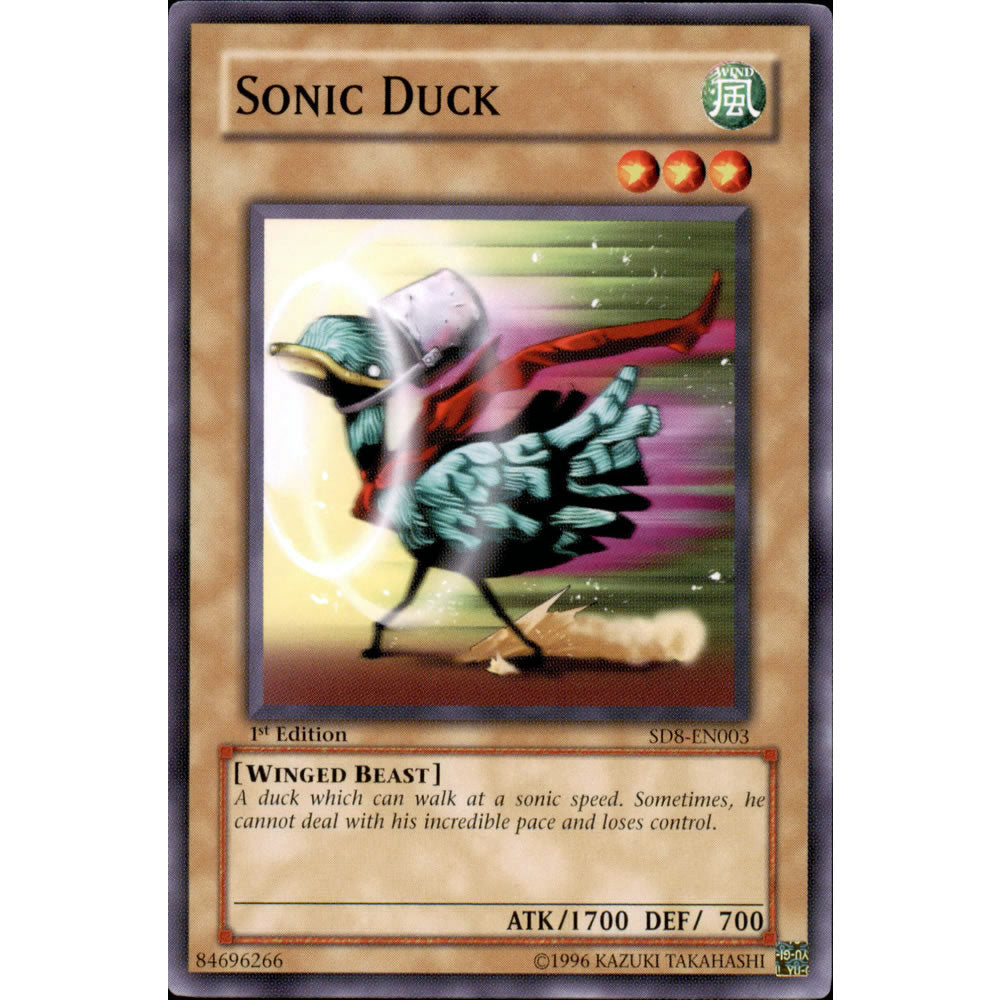 Sonic Duck SD8-EN003 Yu-Gi-Oh! Card from the Lord of the Storm Set