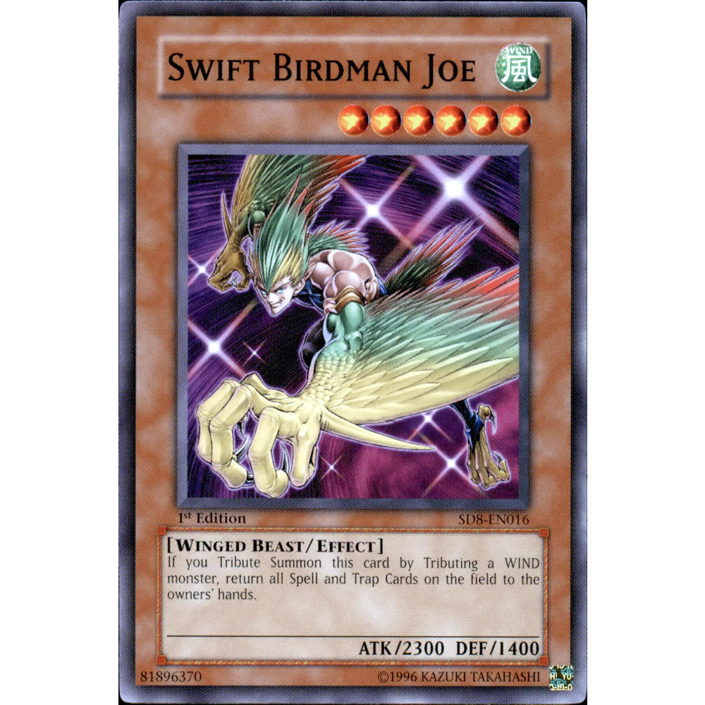 Swift Birdman Joe SD8-EN016 Yu-Gi-Oh! Card from the Lord of the Storm Set