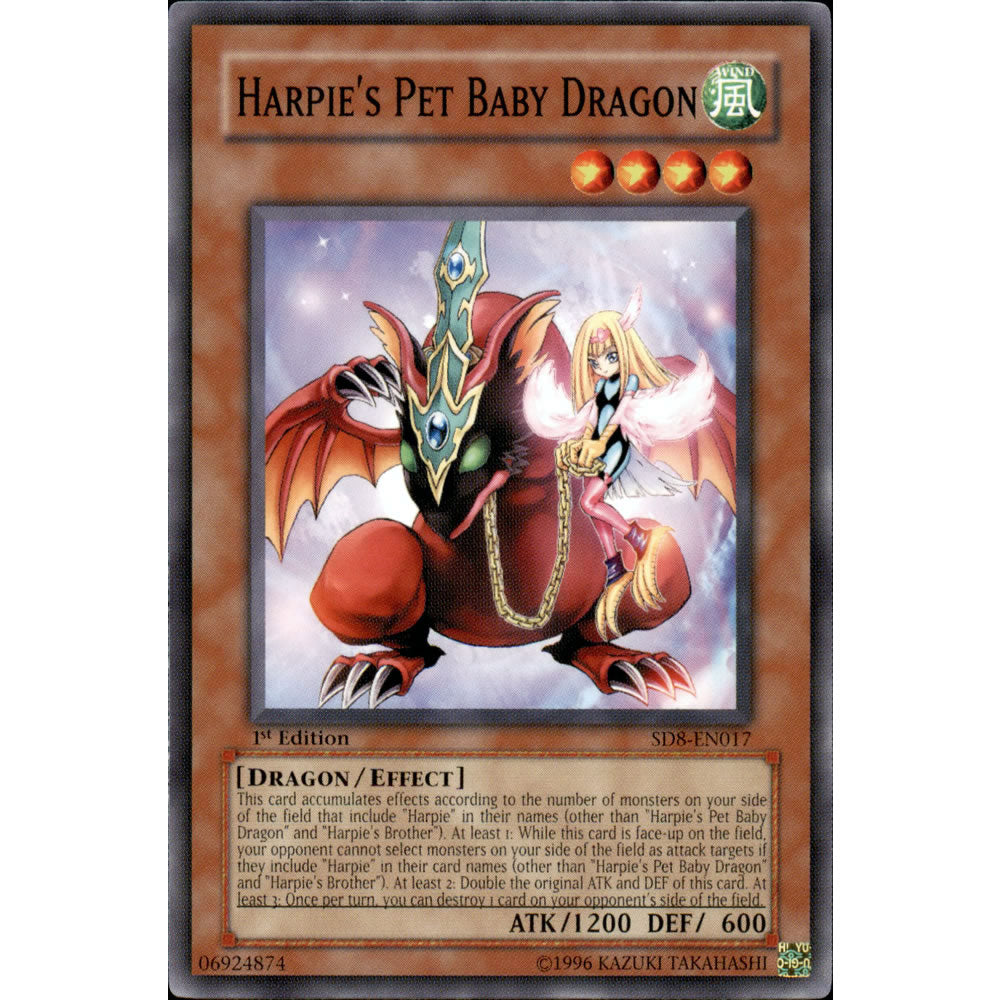 Harpie's Pet Baby Dragon SD8-EN017 Yu-Gi-Oh! Card from the Lord of the Storm Set