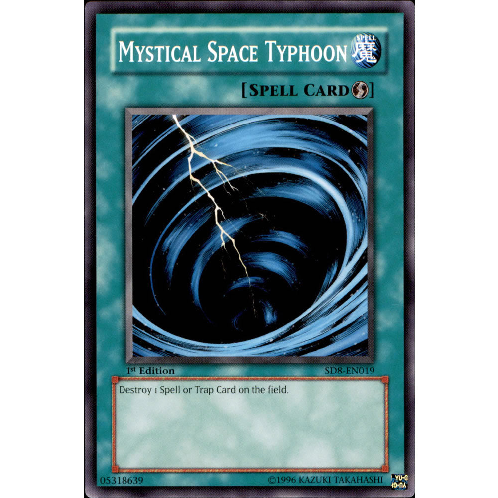 Mystical Space Typhoon SD8-EN019 Yu-Gi-Oh! Card from the Lord of the Storm Set