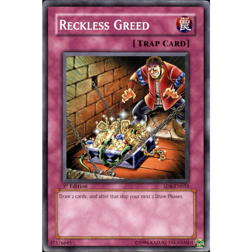 Reckless Greed SD8-EN033 Yu-Gi-Oh! Card from the Lord of the Storm Set