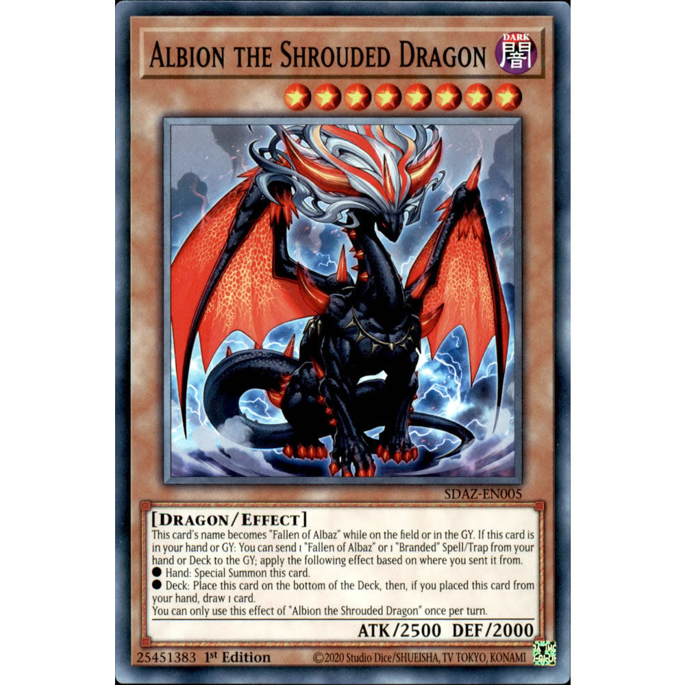 Albion the Shrouded Dragon SDAZ-EN005 Yu-Gi-Oh! Card from the Albaz Strike Set