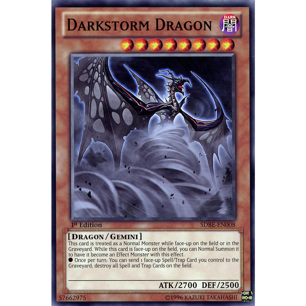 Darkstorm Dragon SDBE-EN008 Yu-Gi-Oh! Card from the Saga of Blue-Eyes White Dragon Set