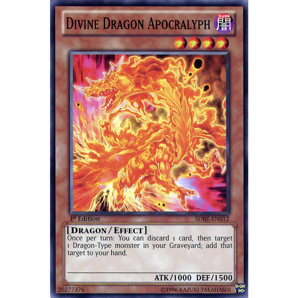 Divine Dragon Apocralyph SDBE-EN012 Yu-Gi-Oh! Card from the Saga of Blue-Eyes White Dragon Set