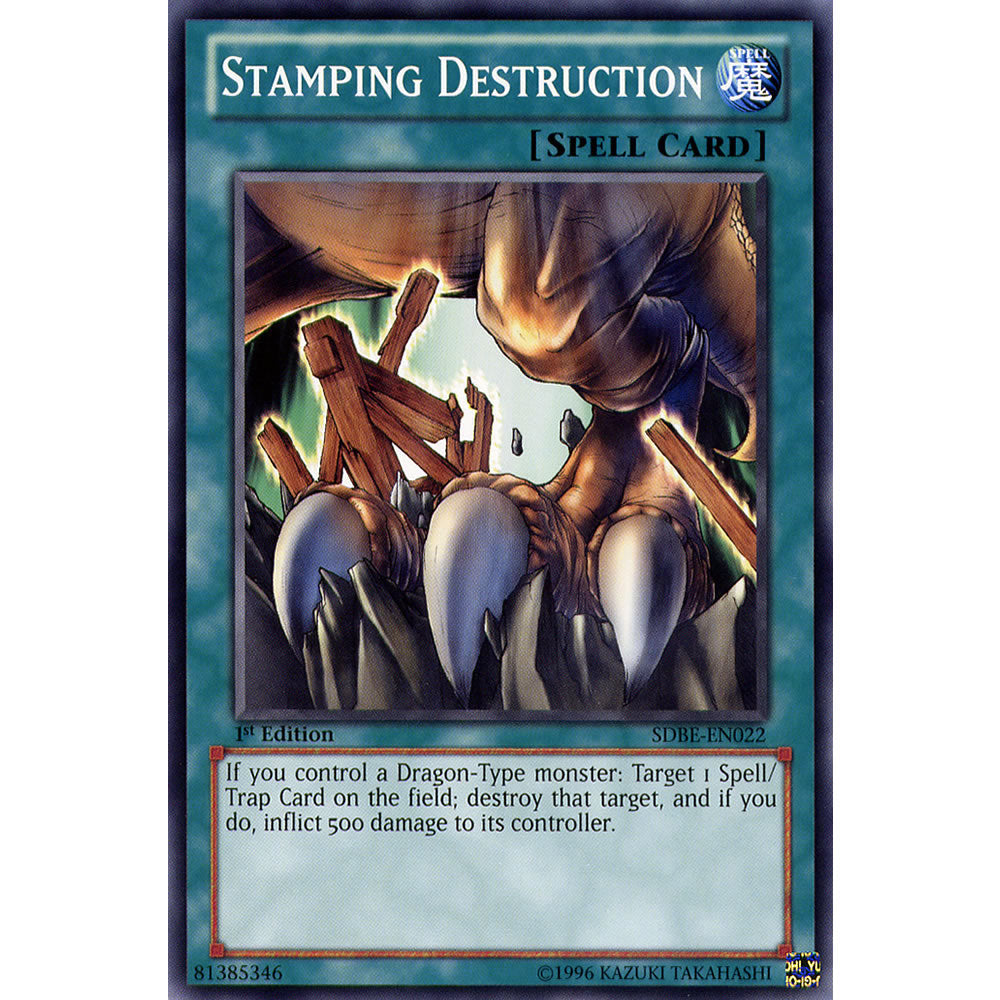 Stamping Destruction SDBE-EN022 Yu-Gi-Oh! Card from the Saga of Blue-Eyes White Dragon Set