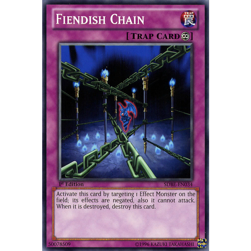 Fiendish Chain SDBE-EN034 Yu-Gi-Oh! Card from the Saga of Blue-Eyes White Dragon Set