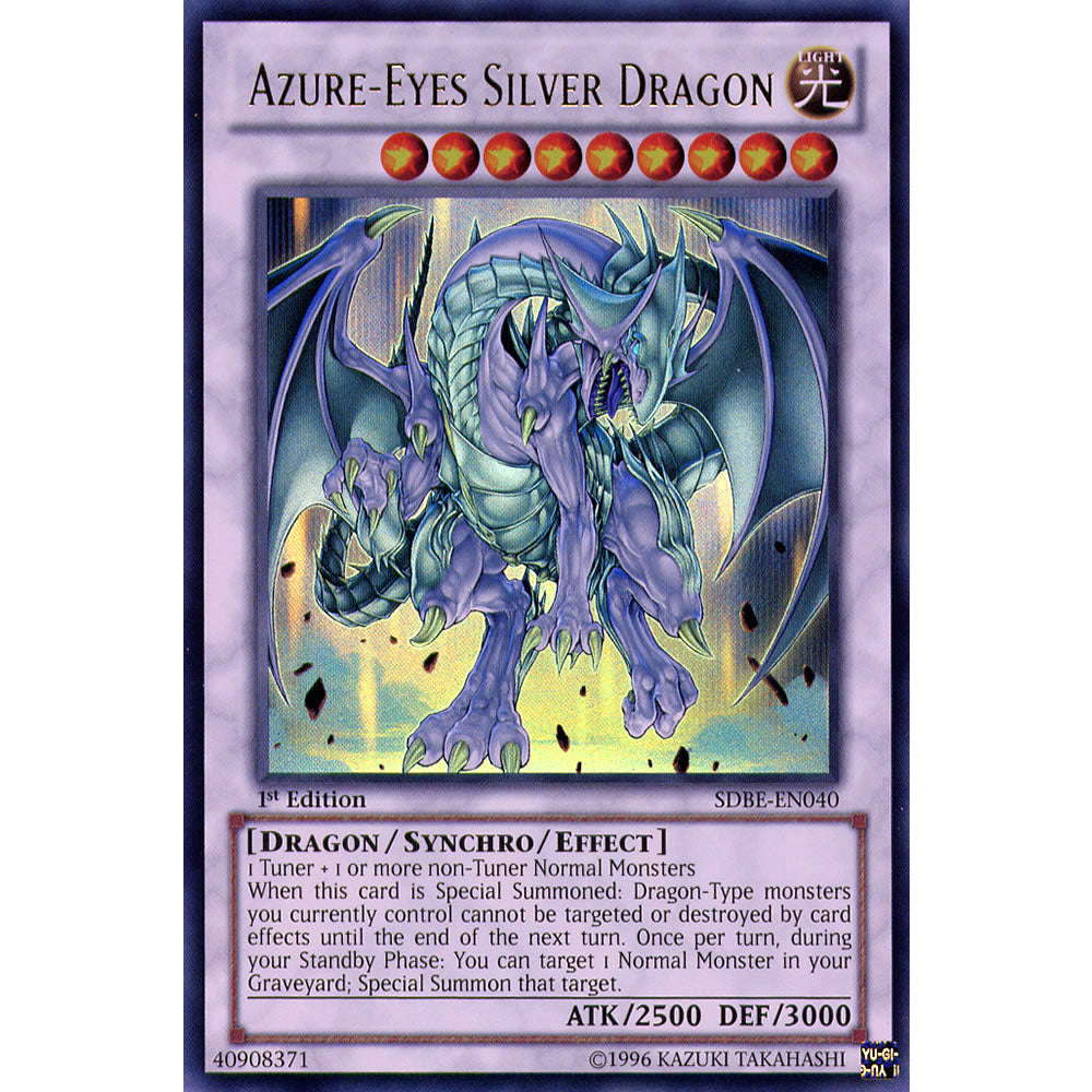 Azure-Eyes Silver Dragon SDBE-EN040 Yu-Gi-Oh! Card from the Saga of Blue-Eyes White Dragon Set