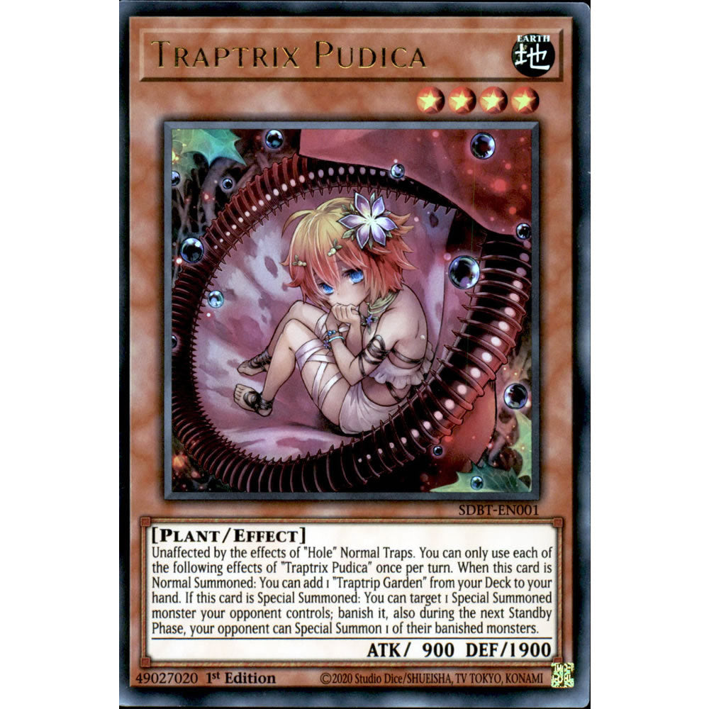 Traptrix Pudica SDBT-EN001 Yu-Gi-Oh! Card from the Beware of Traptrix Set