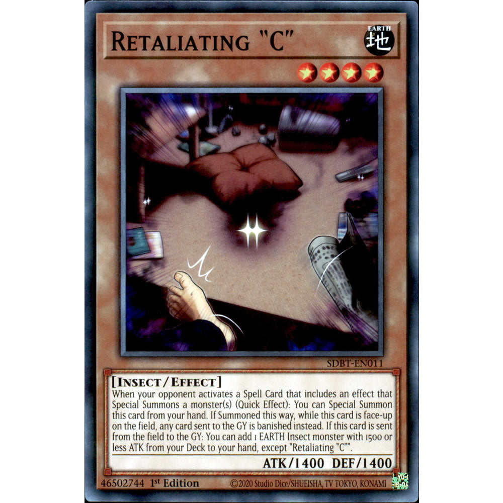 Retaliating "C" SDBT-EN011 Yu-Gi-Oh! Card from the Beware of Traptrix Set