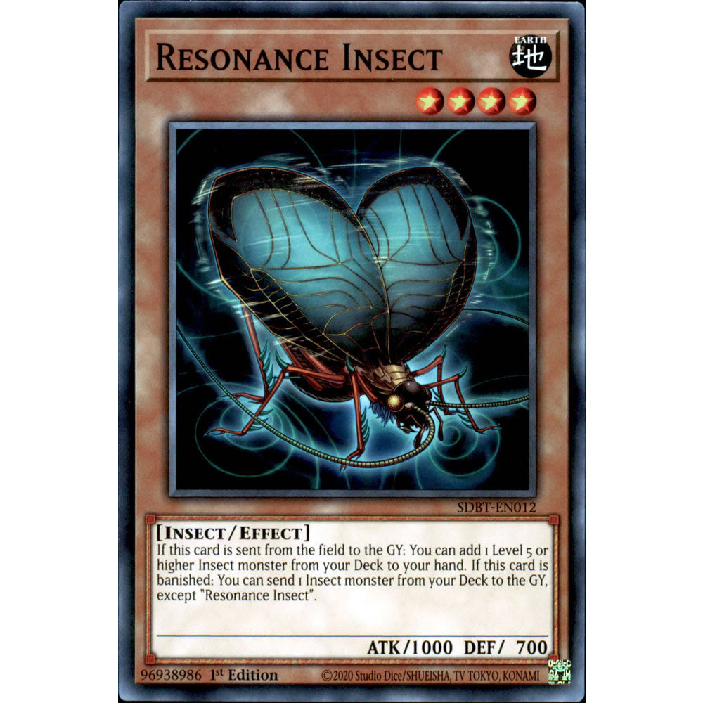 Resonance Insect SDBT-EN012 Yu-Gi-Oh! Card from the Beware of Traptrix Set