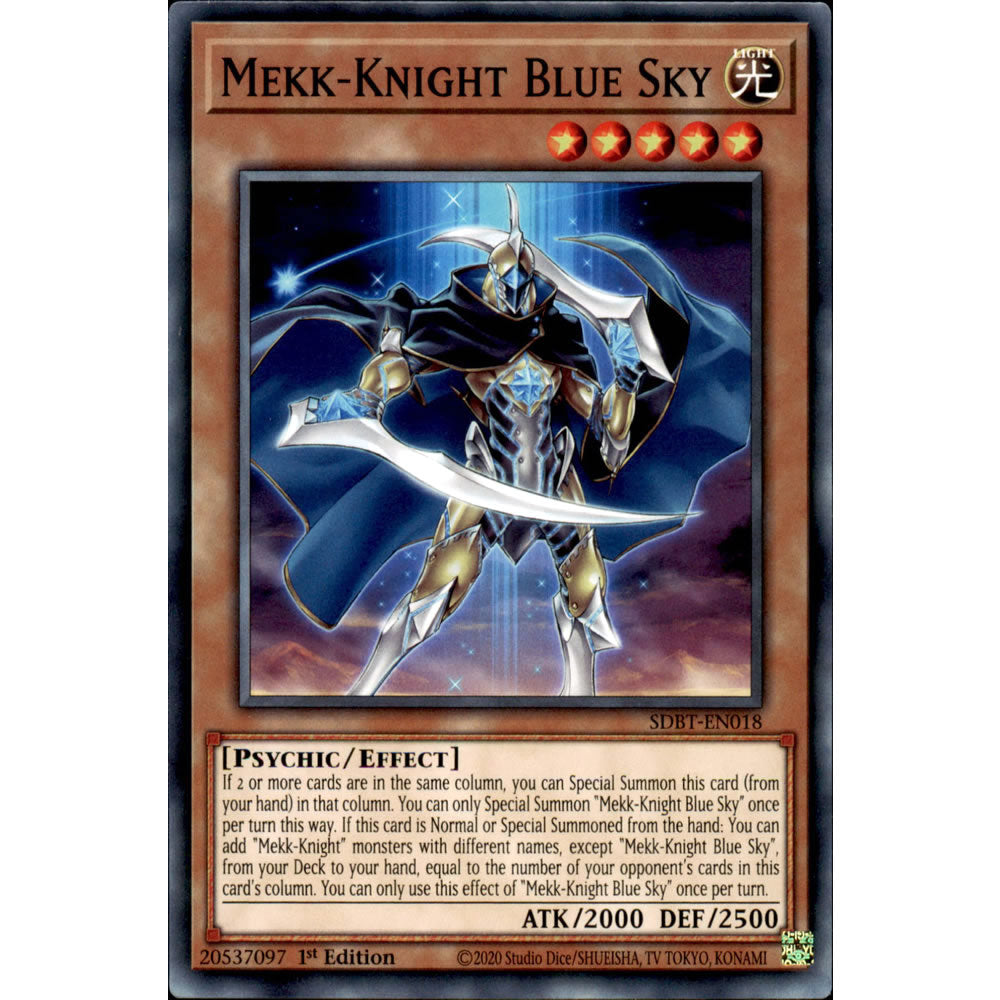 Mekk-Knight Blue Sky SDBT-EN018 Yu-Gi-Oh! Card from the Beware of Traptrix Set