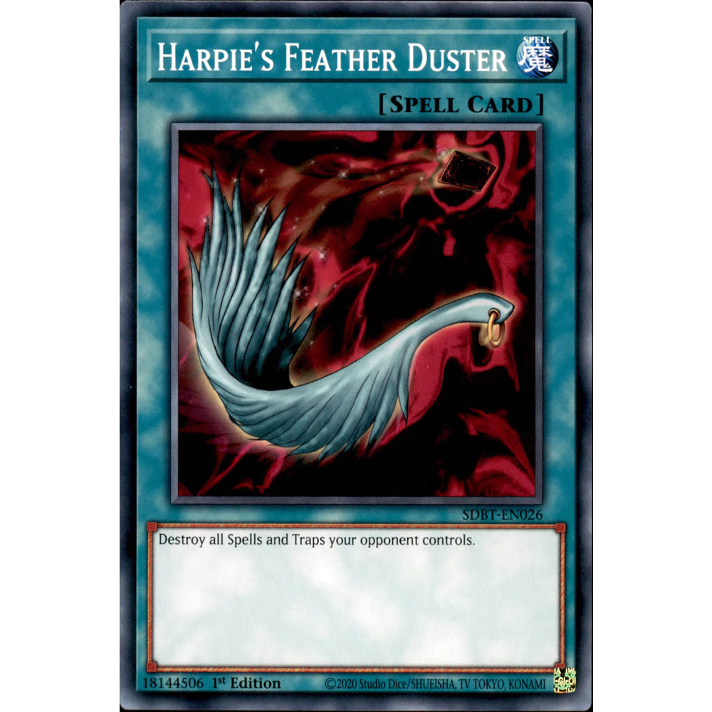 Harpie's Feather Duster SDBT-EN026 Yu-Gi-Oh! Card from the Beware of Traptrix Set