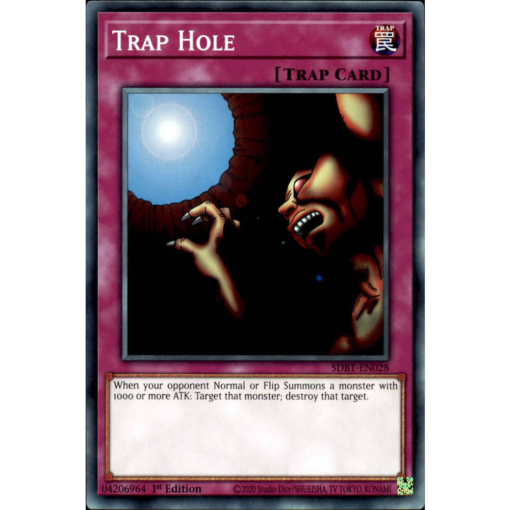 Trap Hole SDBT-EN028 Yu-Gi-Oh! Card from the Beware of Traptrix Set