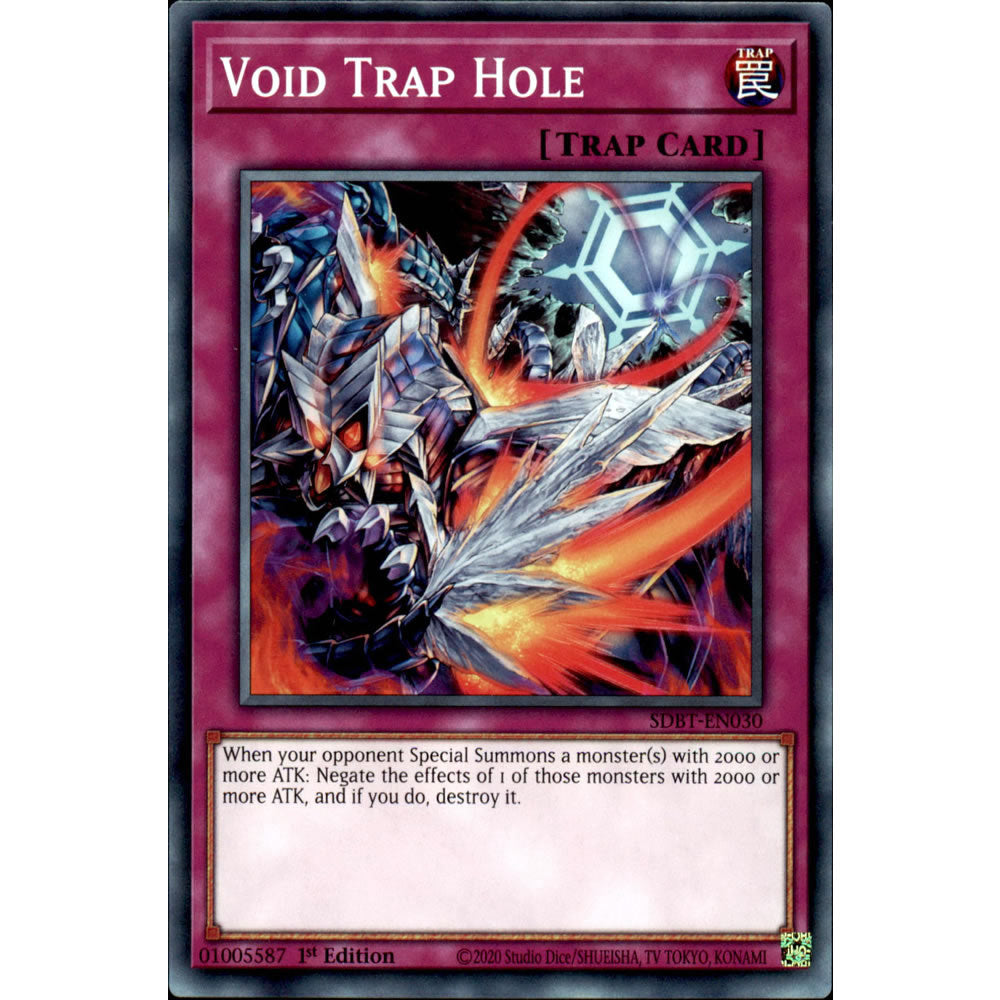 Void Trap Hole SDBT-EN030 Yu-Gi-Oh! Card from the Beware of Traptrix Set