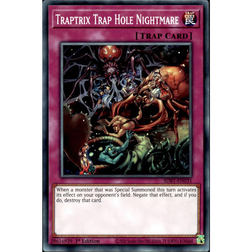 Traptrix Trap Hole Nightmare SDBT-EN031 Yu-Gi-Oh! Card from the Beware of Traptrix Set