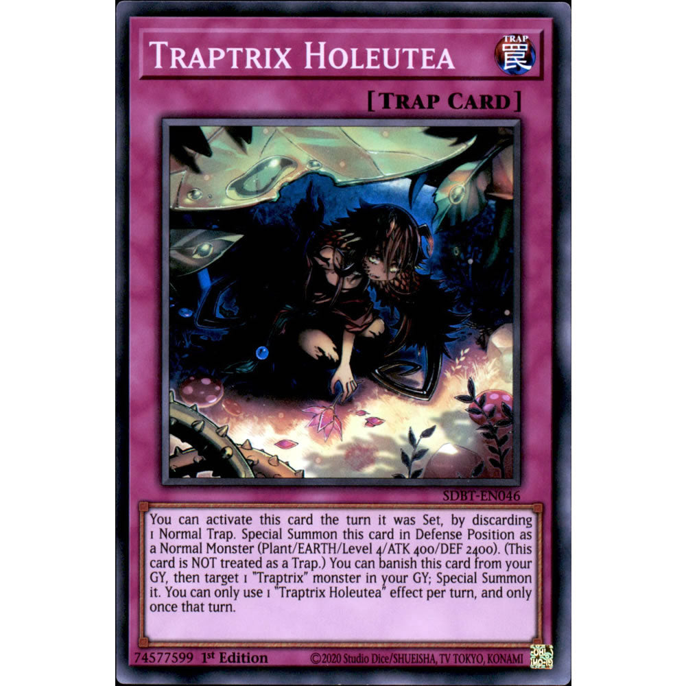 Traptrix Holeutea SDBT-EN046 Yu-Gi-Oh! Card from the Beware of Traptrix Set