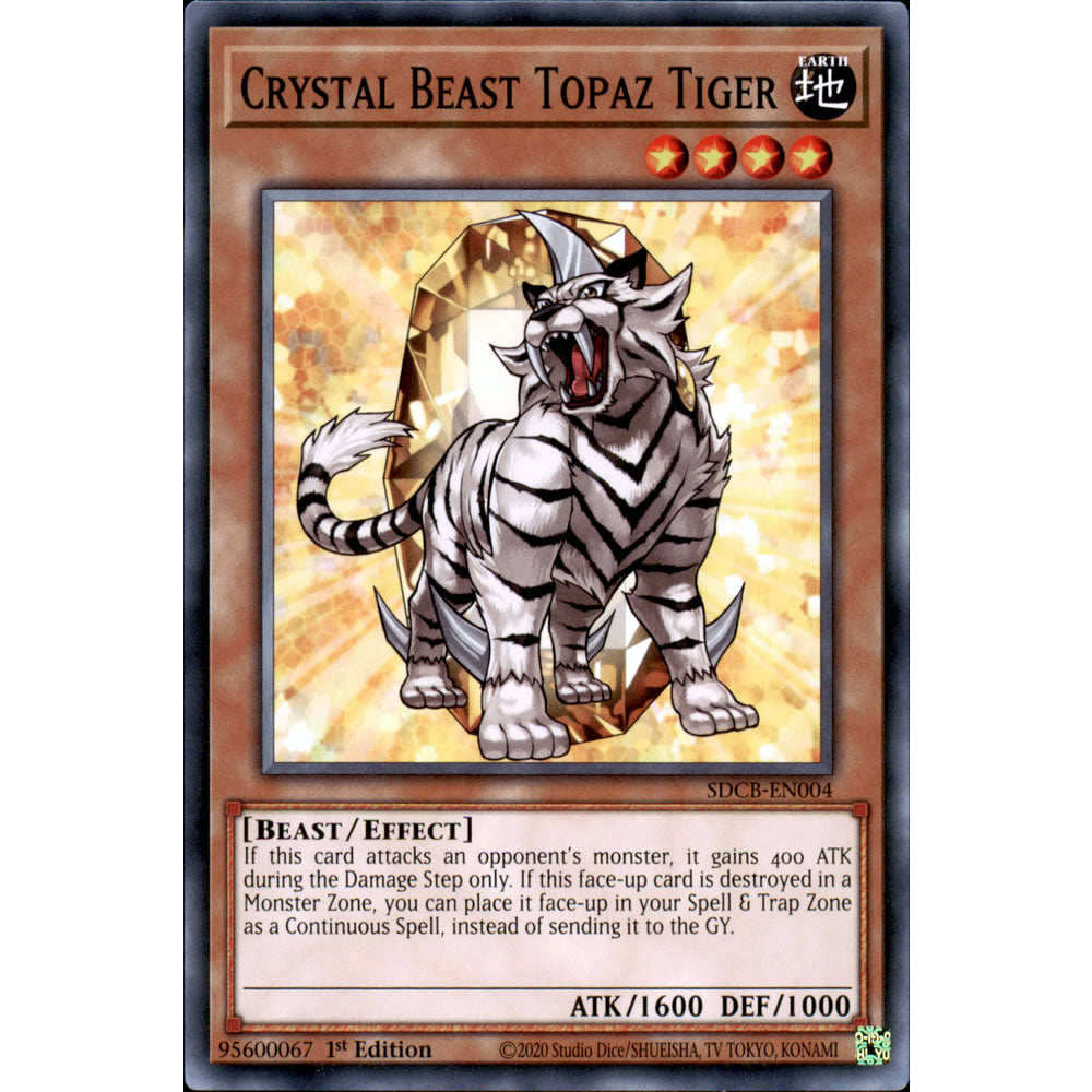 Crystal Beast Topaz Tiger SDCB-EN004 Yu-Gi-Oh! Card from the Legend of the Crystal Beasts Set