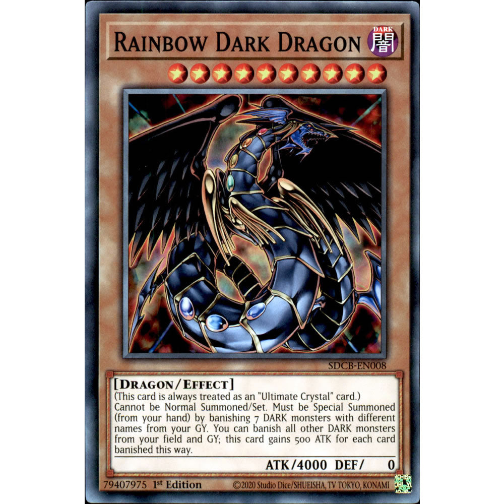 Rainbow Dark Dragon SDCB-EN008 Yu-Gi-Oh! Card from the Legend of the Crystal Beasts Set