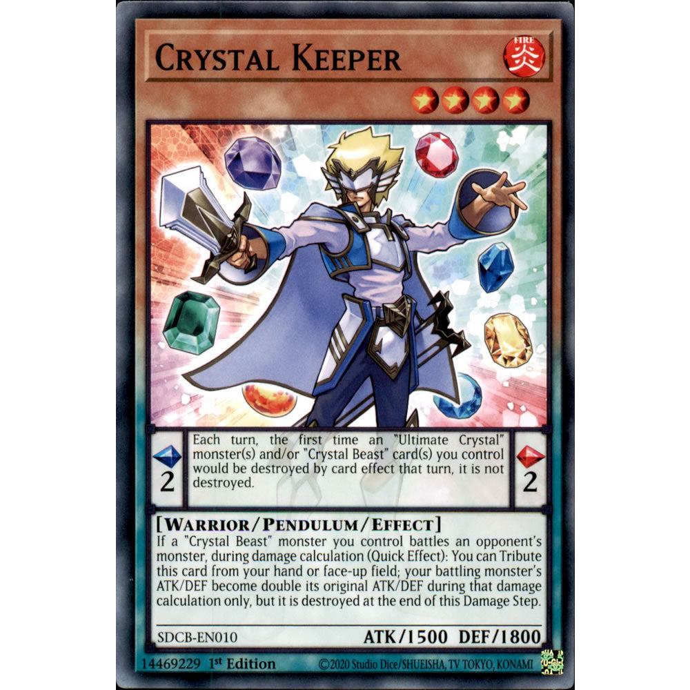 Crystal Keeper SDCB-EN010 Yu-Gi-Oh! Card from the Legend of the Crystal Beasts Set