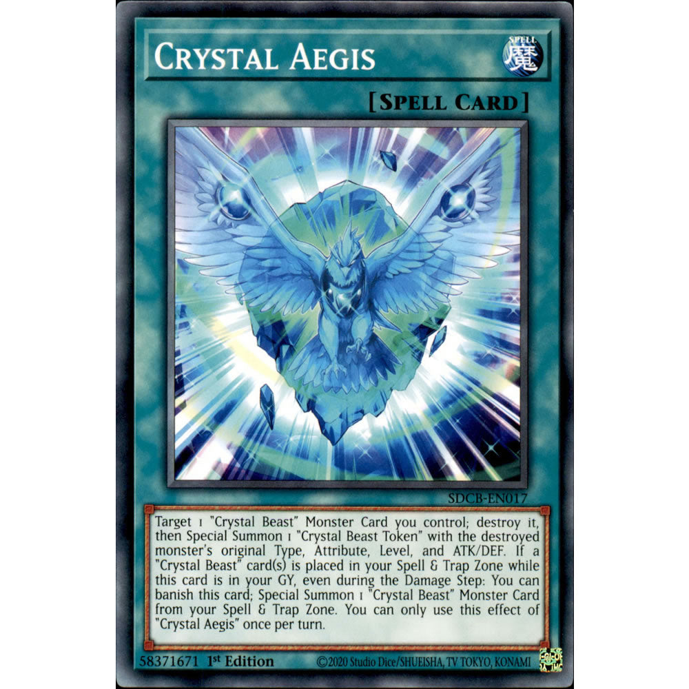 Crystal Aegis SDCB-EN017 Yu-Gi-Oh! Card from the Legend of the Crystal Beasts Set
