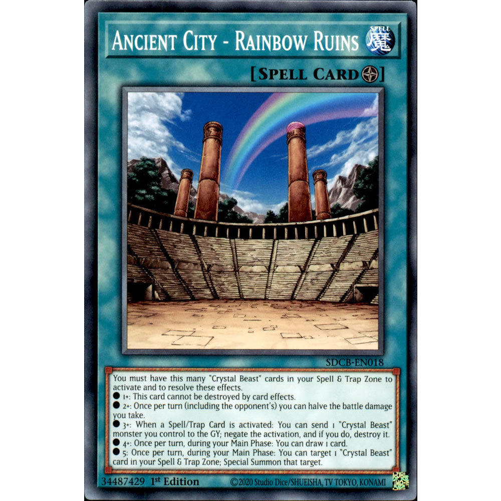 Ancient City - Rainbow Ruins SDCB-EN018 Yu-Gi-Oh! Card from the Legend of the Crystal Beasts Set