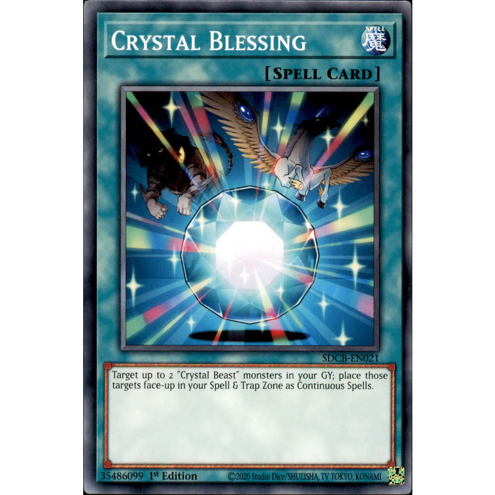 Crystal Blessing SDCB-EN021 Yu-Gi-Oh! Card from the Legend of the Crystal Beasts Set
