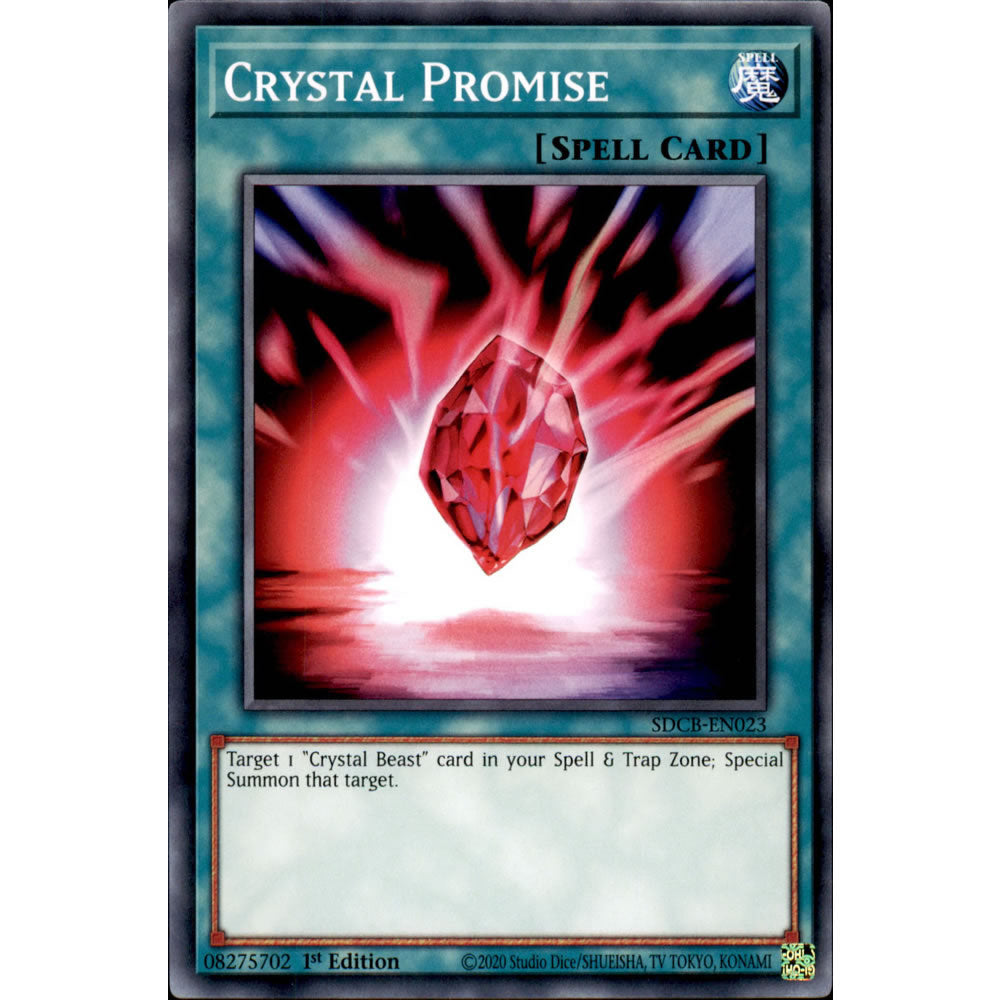 Crystal Promise SDCB-EN023 Yu-Gi-Oh! Card from the Legend of the Crystal Beasts Set