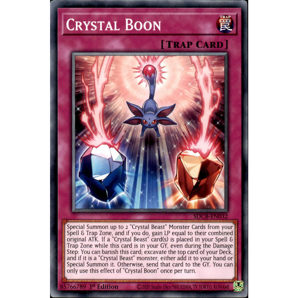 Crystal Boon SDCB-EN032 Yu-Gi-Oh! Card from the Legend of the Crystal Beasts Set