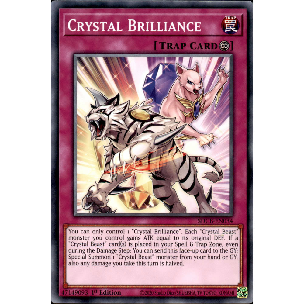Crystal Brilliance SDCB-EN034 Yu-Gi-Oh! Card from the Legend of the Crystal Beasts Set