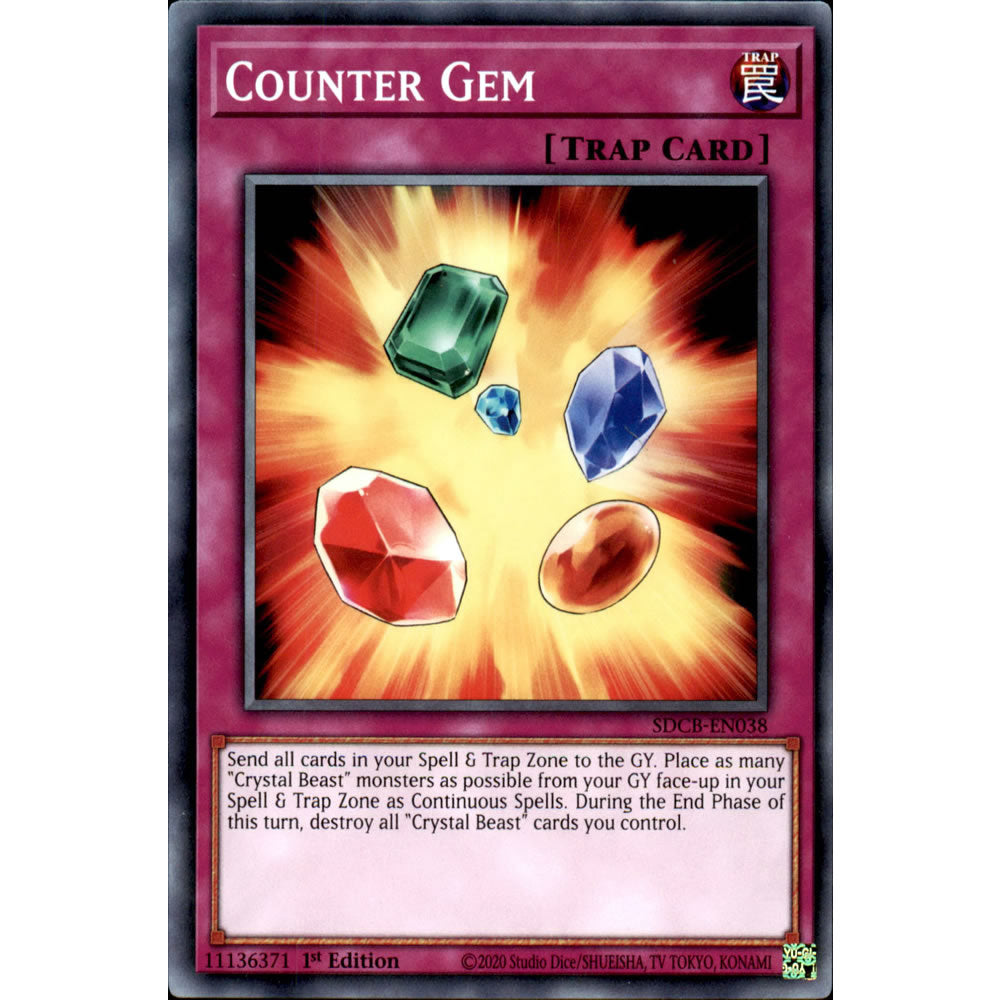 Counter Gem SDCB-EN038 Yu-Gi-Oh! Card from the Legend of the Crystal Beasts Set