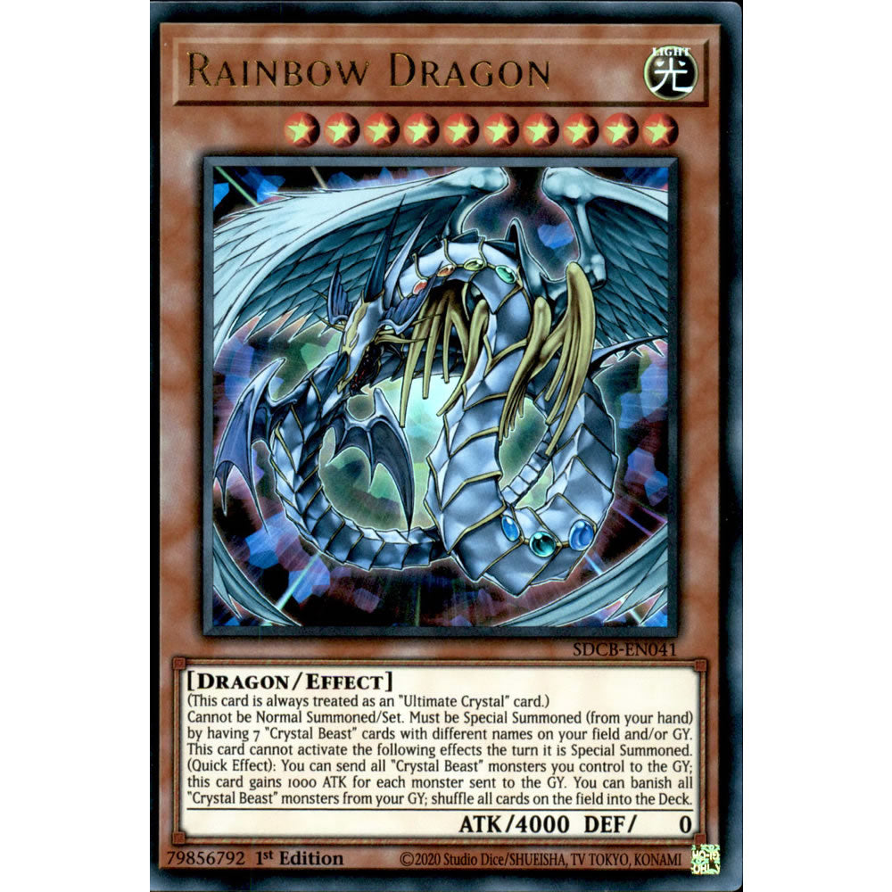 Rainbow Dragon SDCB-EN041 Yu-Gi-Oh! Card from the Legend of the Crystal Beasts Set