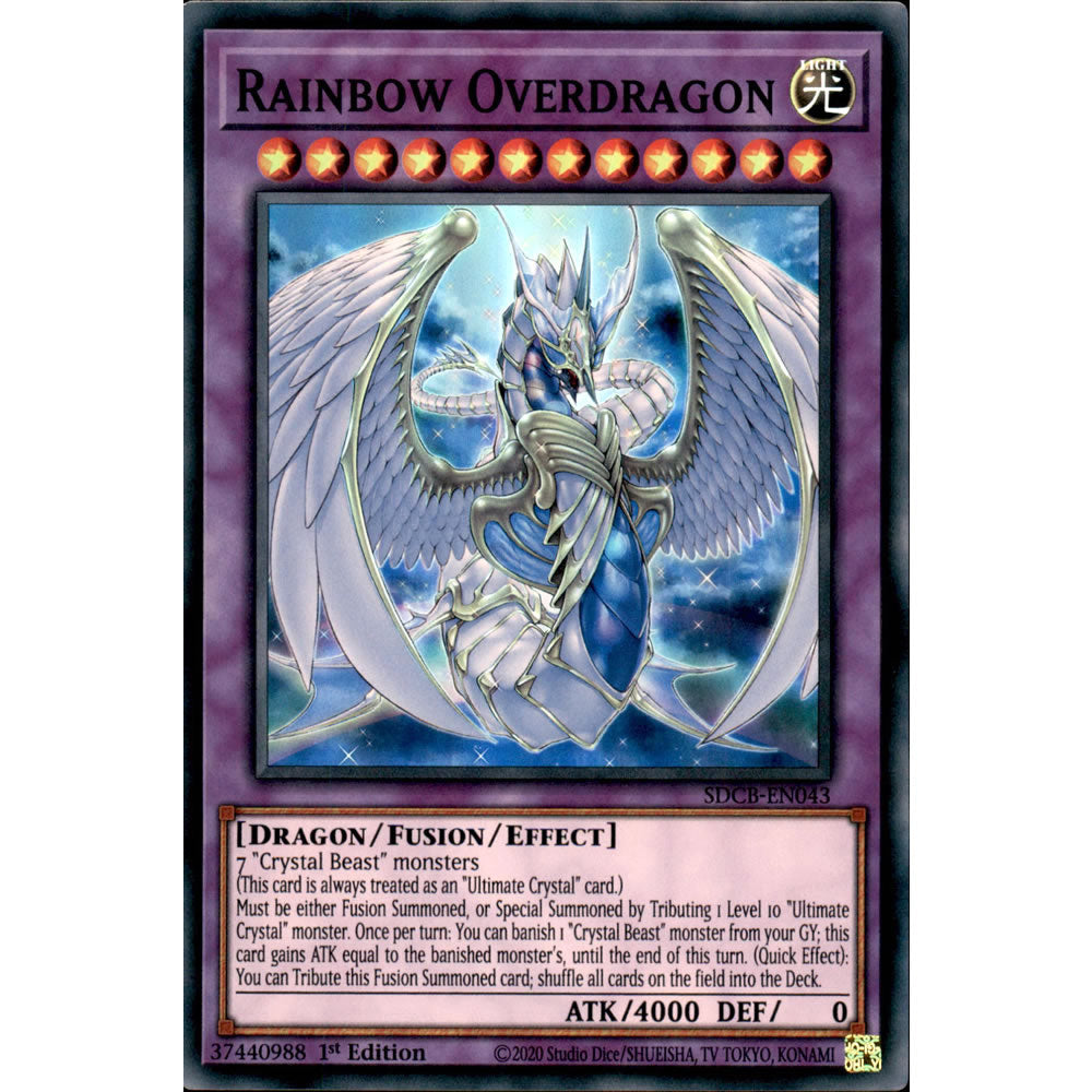 Rainbow Overdragon SDCB-EN043 Yu-Gi-Oh! Card from the Legend of the Crystal Beasts Set