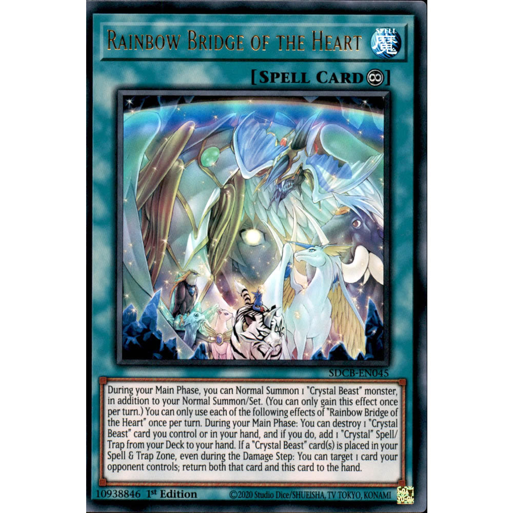 Rainbow Bridge of the Heart SDCB-EN045 Yu-Gi-Oh! Card from the Legend of the Crystal Beasts Set