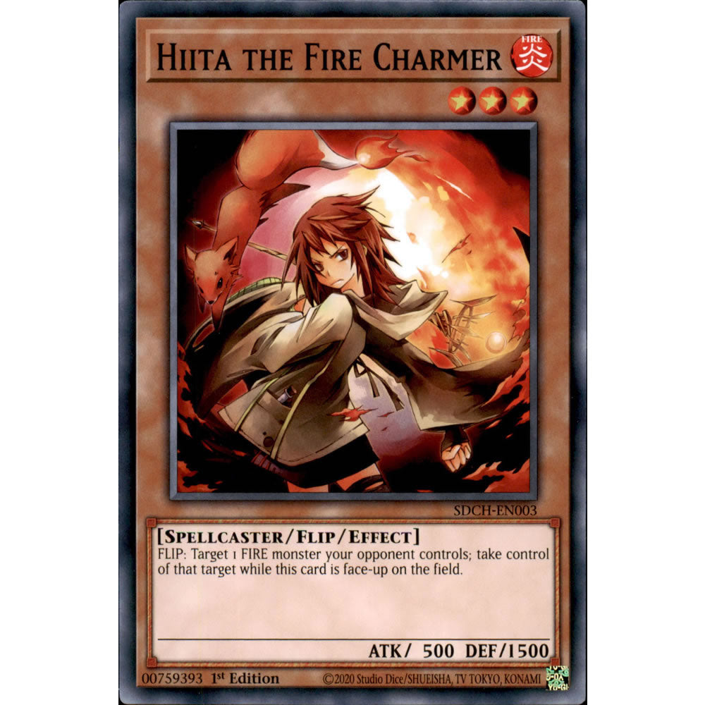 Hiita the Fire Charmer SDCH-EN003 Yu-Gi-Oh! Card from the Spirit Charmers Set