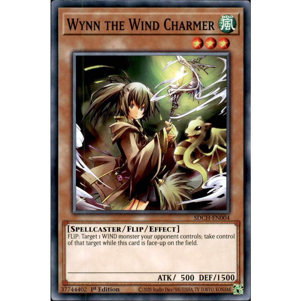 Wynn the Wind Charmer SDCH-EN004 Yu-Gi-Oh! Card from the Spirit Charmers Set
