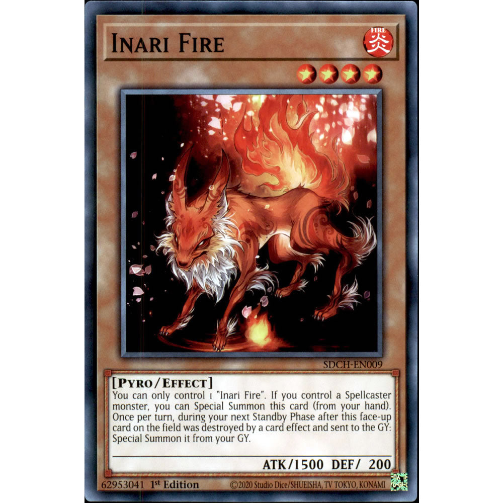 Inari Fire SDCH-EN009 Yu-Gi-Oh! Card from the Spirit Charmers Set