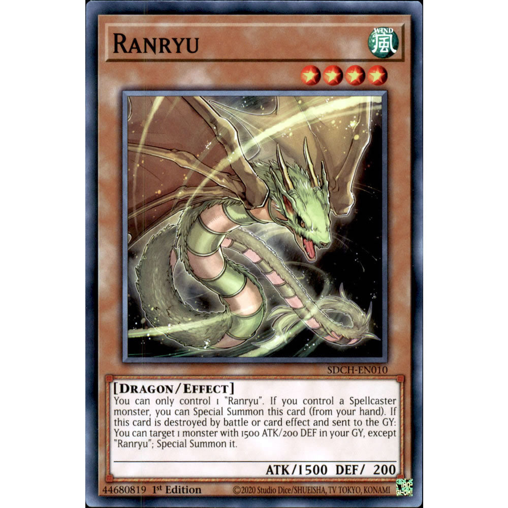 Ranryu SDCH-EN010 Yu-Gi-Oh! Card from the Spirit Charmers Set