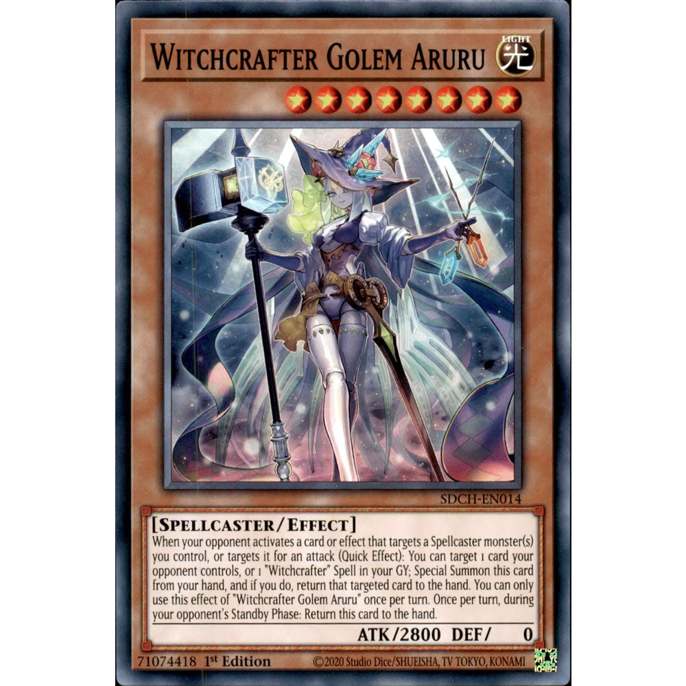 Witchcrafter Golem Aruru SDCH-EN014 Yu-Gi-Oh! Card from the Spirit Charmers Set
