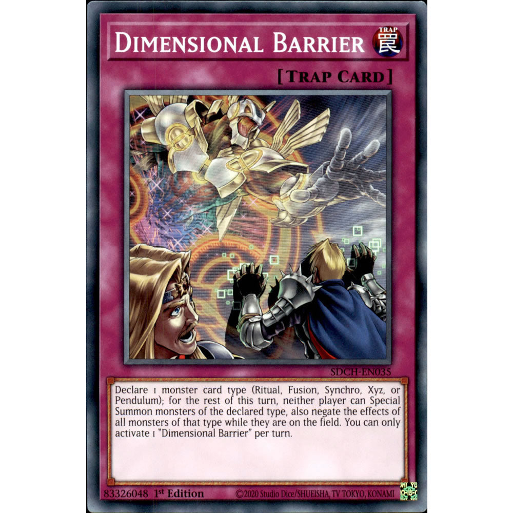 Dimensional Barrier SDCH-EN035 Yu-Gi-Oh! Card from the Spirit Charmers Set