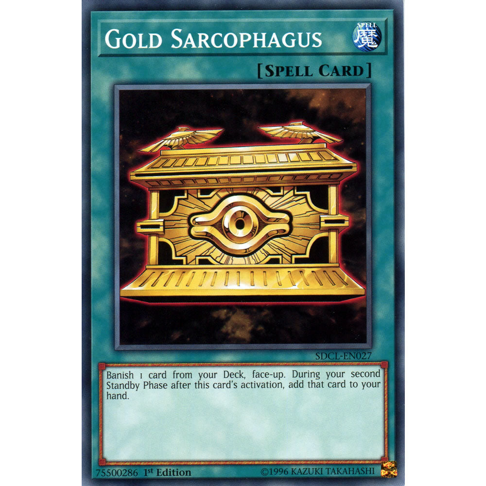 Gold Sarcophagus SDCL-EN027 Yu-Gi-Oh! Card from the Cyberse Link Set