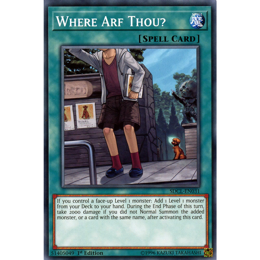 Where Arf Thou? SDCL-EN031 Yu-Gi-Oh! Card from the Cyberse Link Set