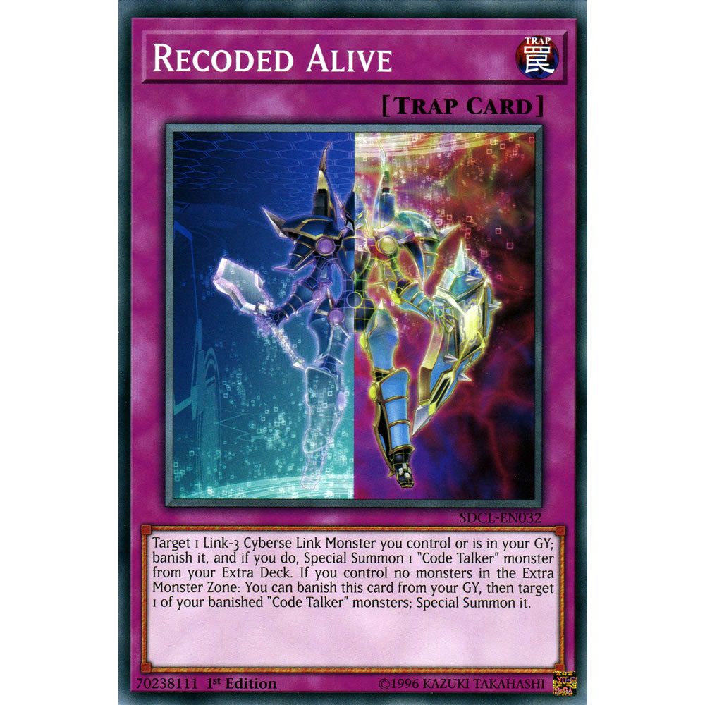 Recoded Alive SDCL-EN032 Yu-Gi-Oh! Card from the Cyberse Link Set