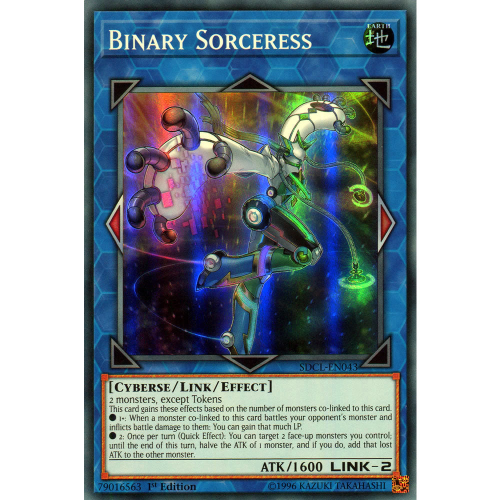 Binary Sorceress SDCL-EN043 Yu-Gi-Oh! Card from the Cyberse Link Set