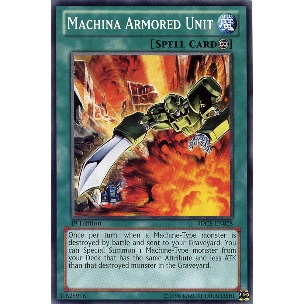 Machina Armored Unit SDCR-EN028 Yu-Gi-Oh! Card from the Cyberdragon Revolution Set
