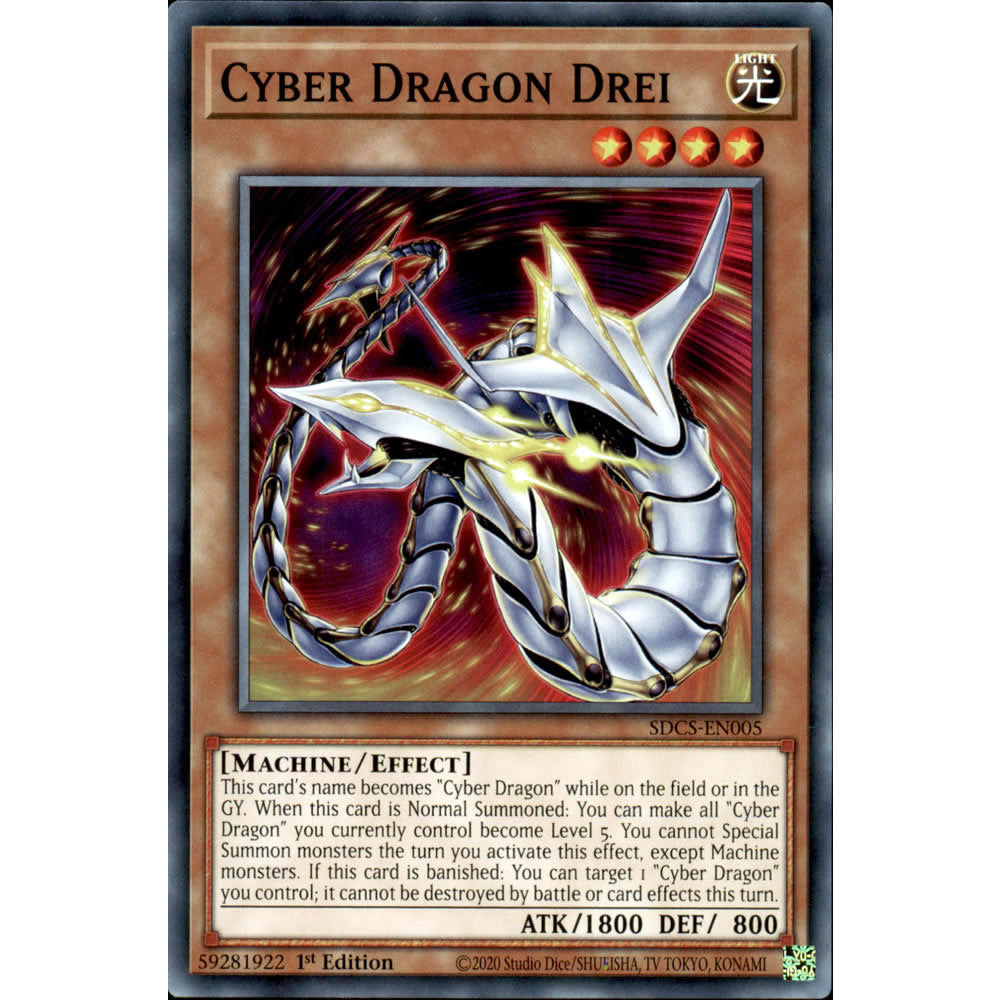 Cyber Dragon Drei SDCS-EN005 Yu-Gi-Oh! Card from the Cyber Strike Set