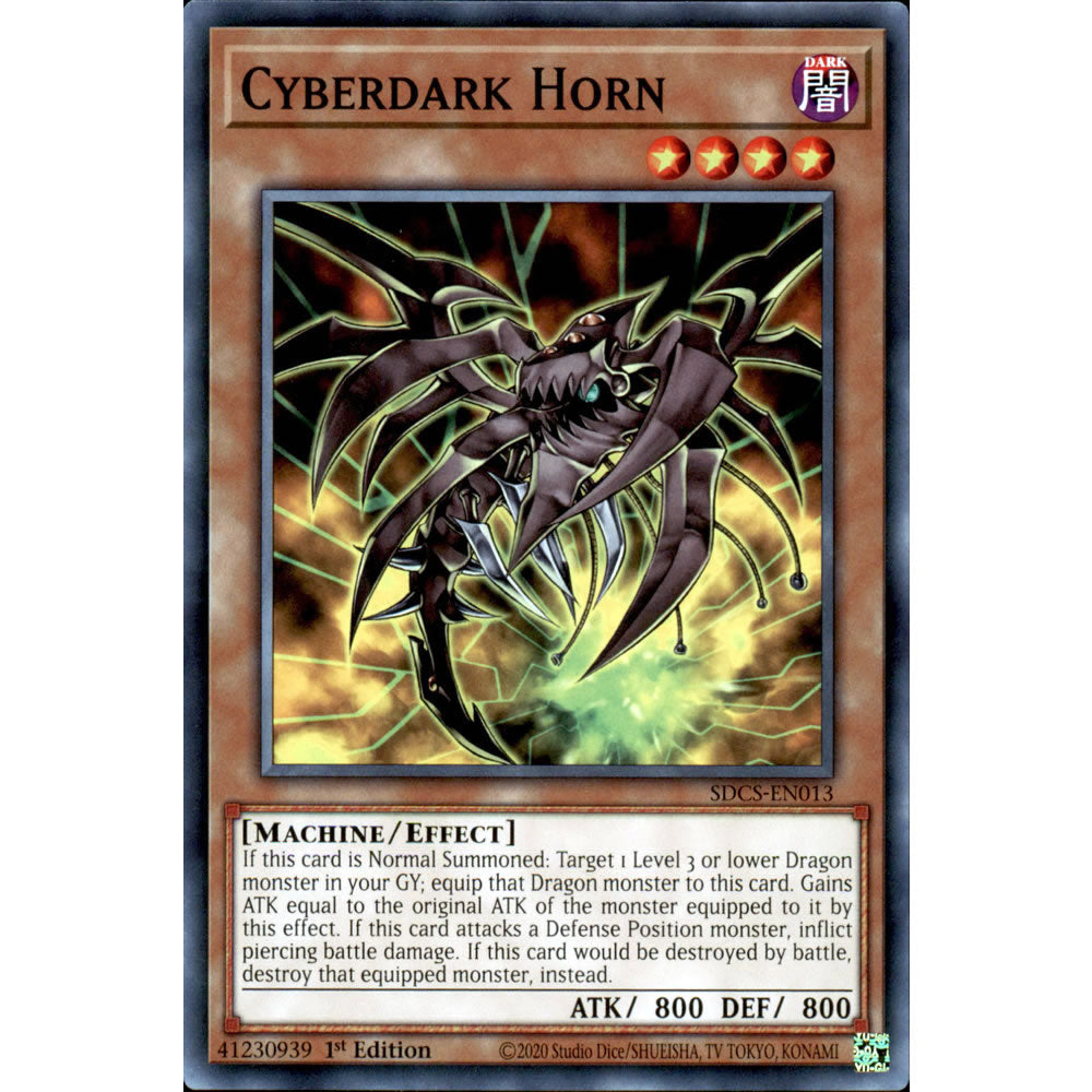 Cyberdark Horn SDCS-EN013 Yu-Gi-Oh! Card from the Cyber Strike Set