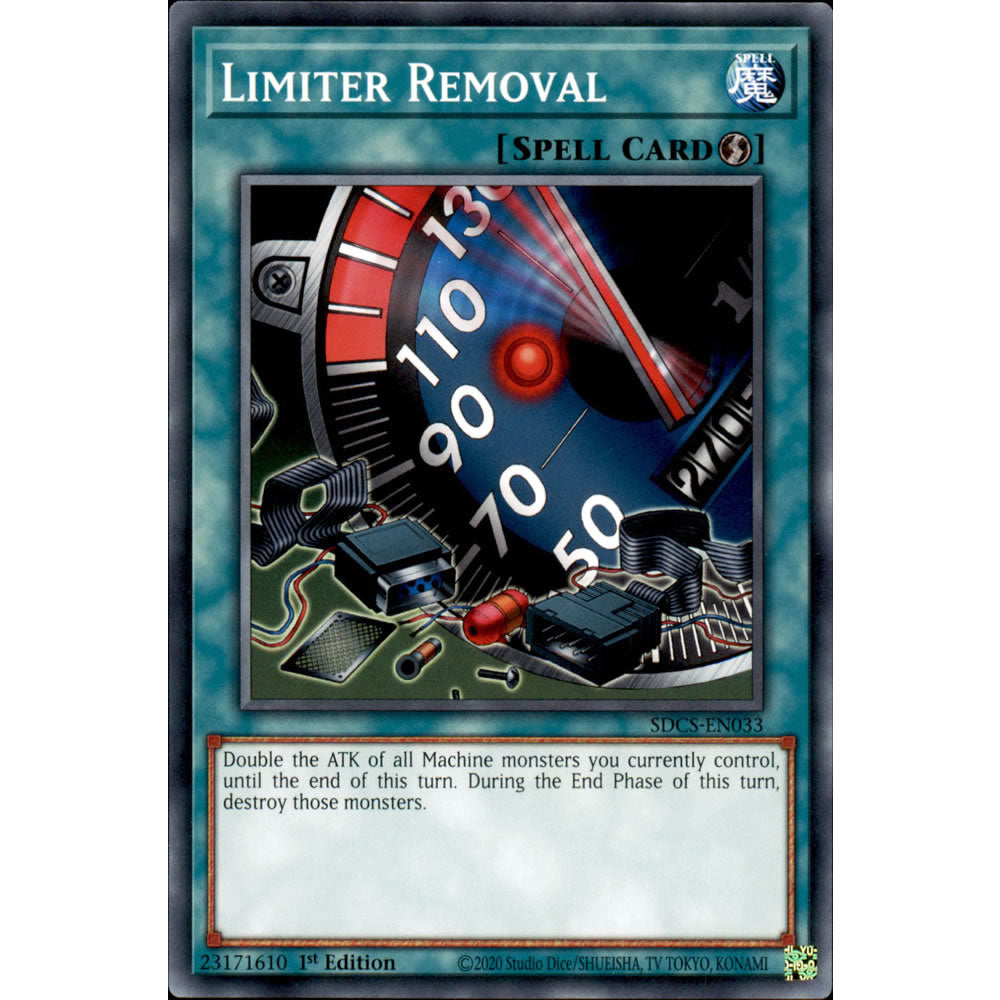 Limiter Removal SDCS-EN033 Yu-Gi-Oh! Card from the Cyber Strike Set
