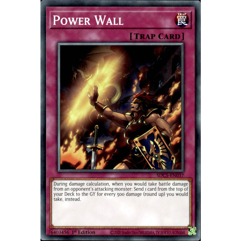 Power Wall SDCS-EN037 Yu-Gi-Oh! Card from the Cyber Strike Set