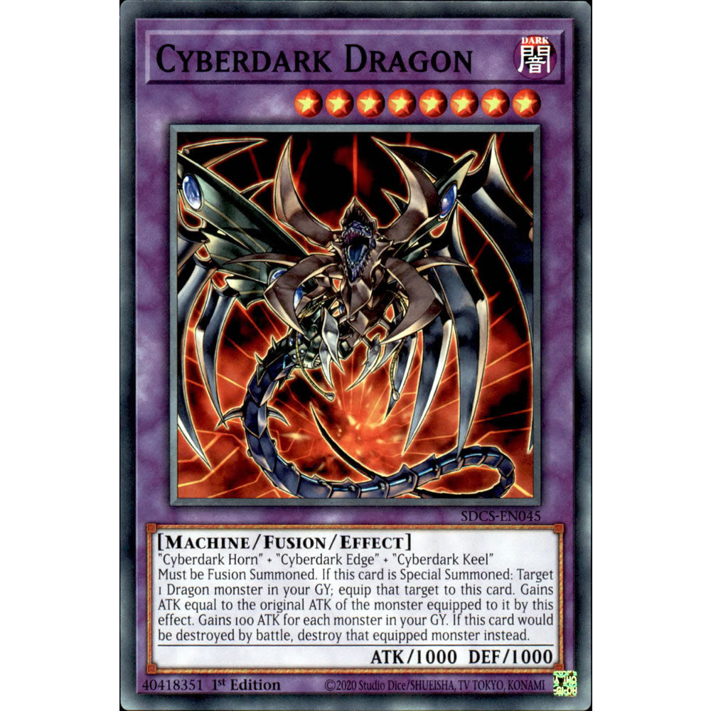 Cyberdark Dragon SDCS-EN045 Yu-Gi-Oh! Card from the Cyber Strike Set