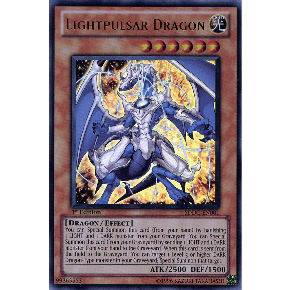 Lightpulsar Dragon SDDC-EN001 Yu-Gi-Oh! Card from the Dragon's Collide Set